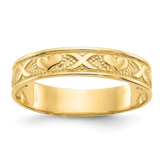 14KT Yellow Gold Ring; Size 8.7