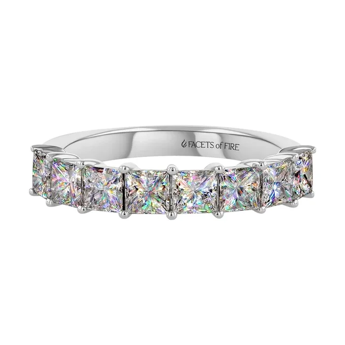 14KWG 1.50CTW FOF PRINCESS 7 STONE DIA BAND