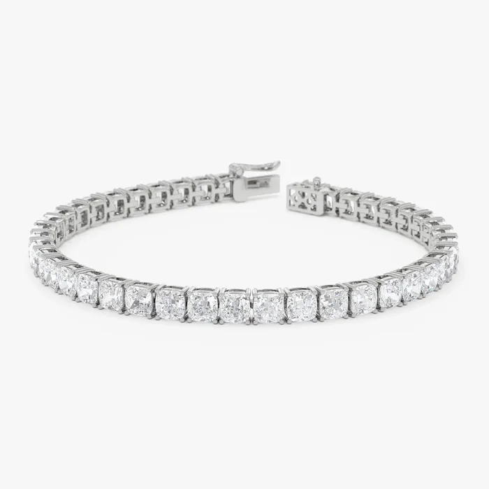 15.75 ctw 14k Lab Grown Cushion Cut Diamond Tennis Bracelet – Erin