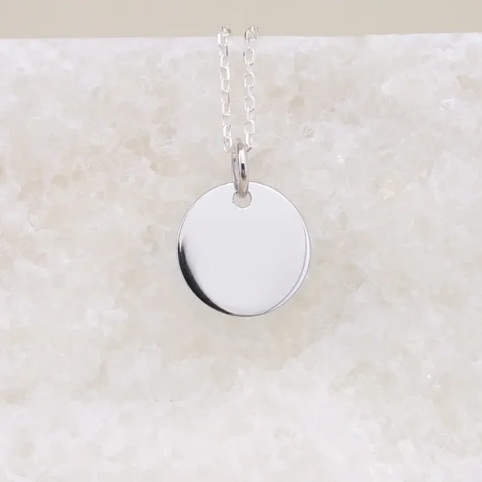 15mm silver medal pendant to engrave