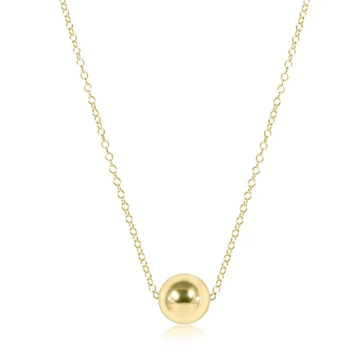 16″ Necklace Gold – Classic 8mm Gold