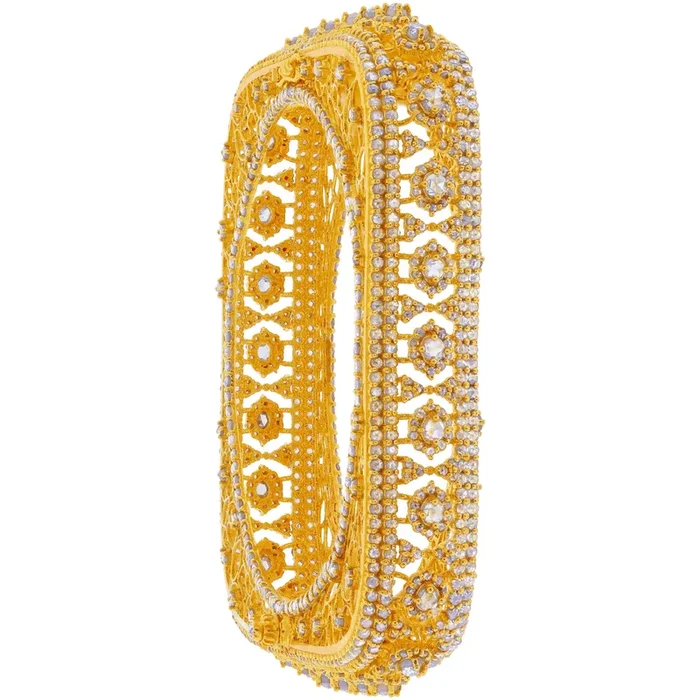 18.96Ct Rose Cut Diamond Kara in 22K Gold