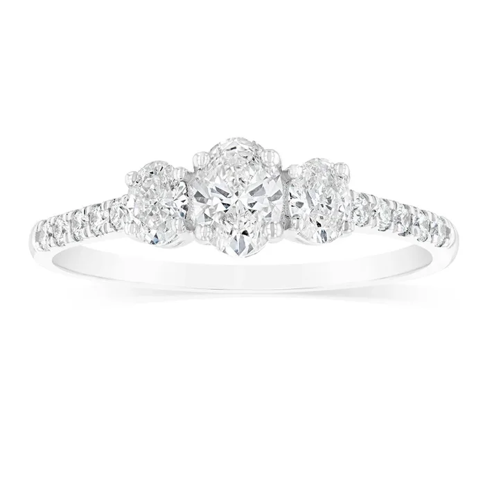 18ct White Gold 0.6 Carat Diamond Claw Solitaire Ring