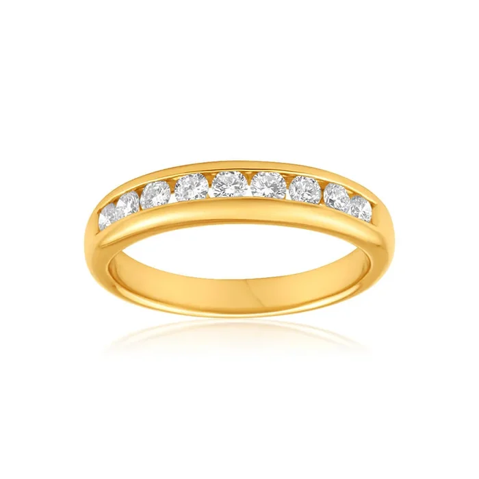 18ct Yellow Gold ‘Stefania’ Ring With 0.5 Carats Of Brilliant Cut Diamonds