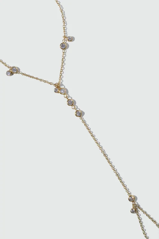 18K Gold Stainless Steel Diamond Hand Chain Bracelet