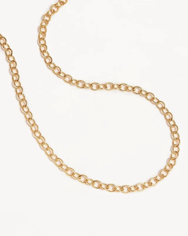 18k Gold Vermeil 17″ Bold Round-Link Chain Necklace
