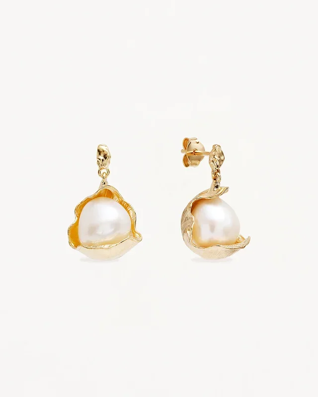 18k Gold Vermeil A Place to Dream Pearl Drop Earrings
