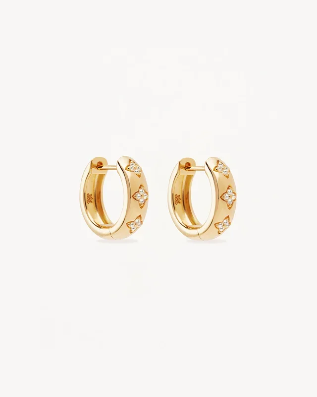 18k Gold Vermeil Bloom With You Lotus Hoops