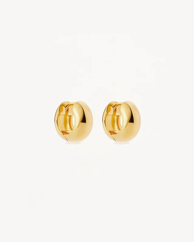 18k Gold Vermeil Bold Huggie Hoops