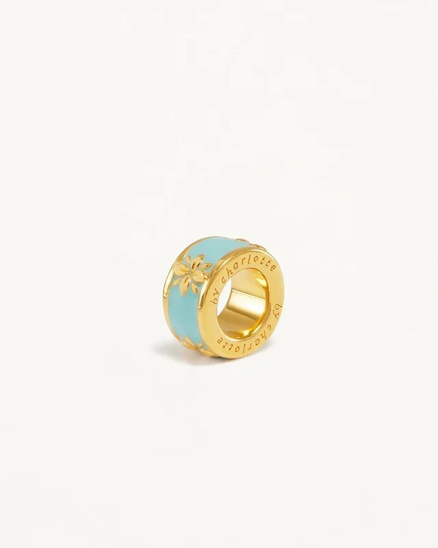 18k Gold Vermeil Born to Bloom Enamel Petal – Cloud Blue