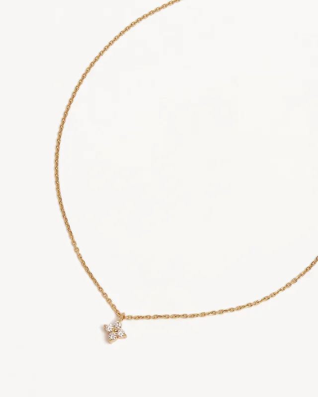 18k Gold Vermeil Crystal Bloom Necklace