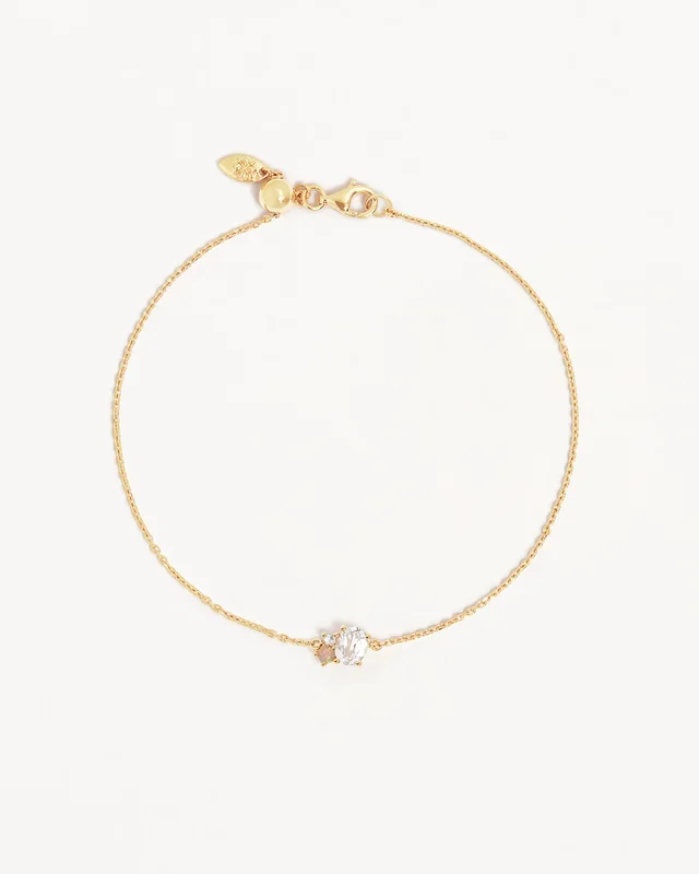 18k Gold Vermeil Kindred Birthstone Bracelet – April