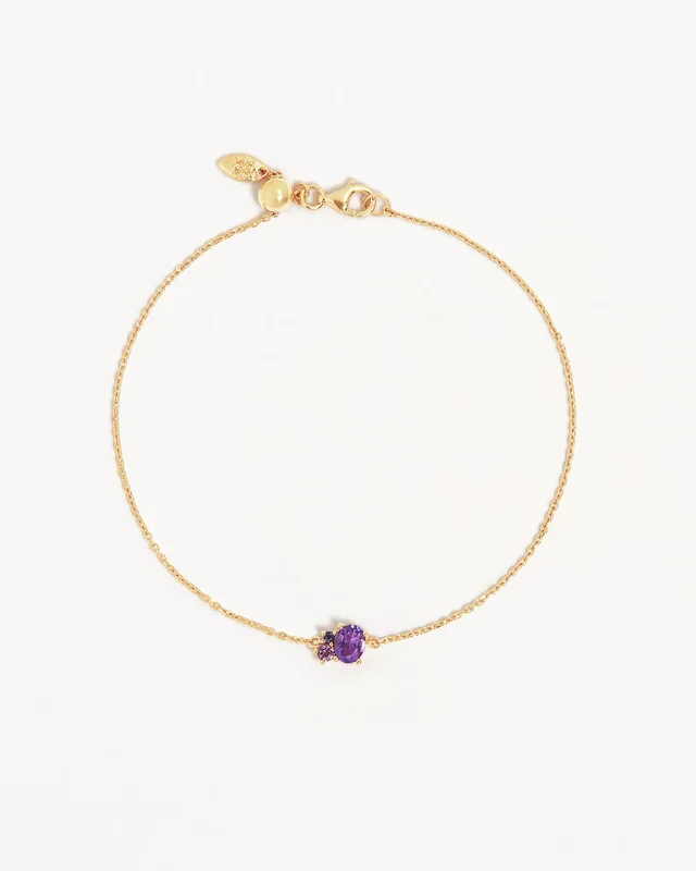 18k Gold Vermeil Kindred Birthstone Bracelet – February