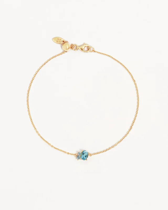 18k Gold Vermeil Kindred Birthstone Bracelet – March