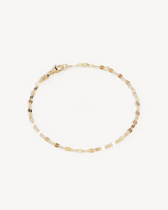 18k Gold Vermeil Light Catcher Sparkle Chain Bracelet