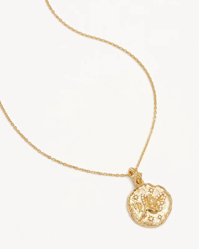18k Gold Vermeil She is Zodiac Necklace – Virgo