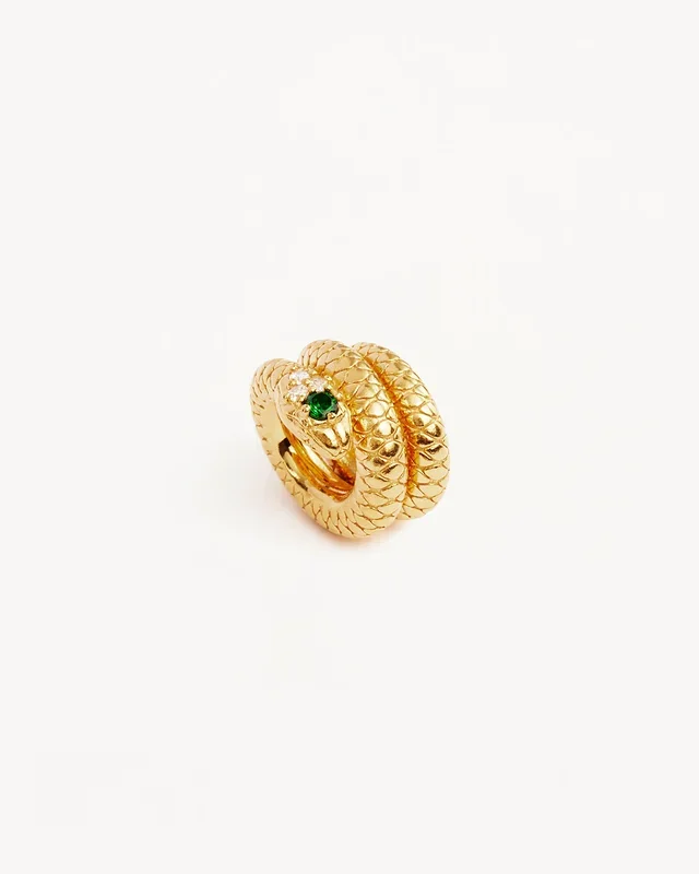 18k Gold Vermeil Snake Petal Charm