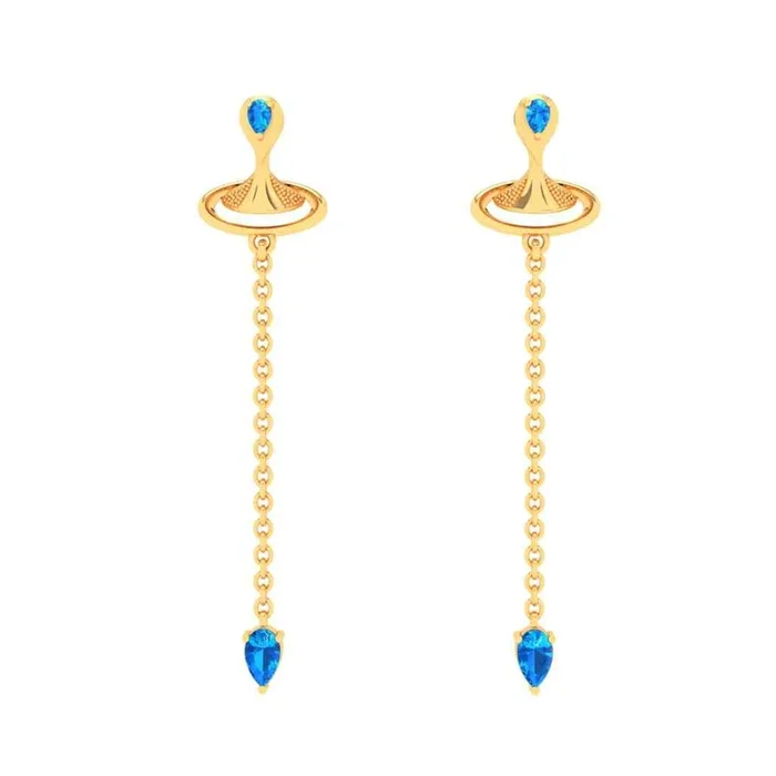18k Monsoon Special Dainty Gold Earring Design