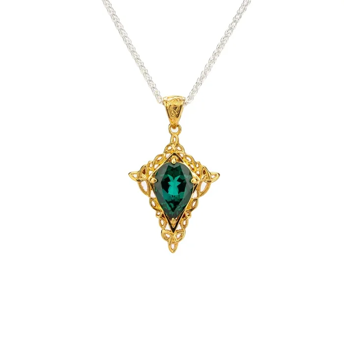 18k Vermeil and Lab Grown Emerald Alchemy Pendant