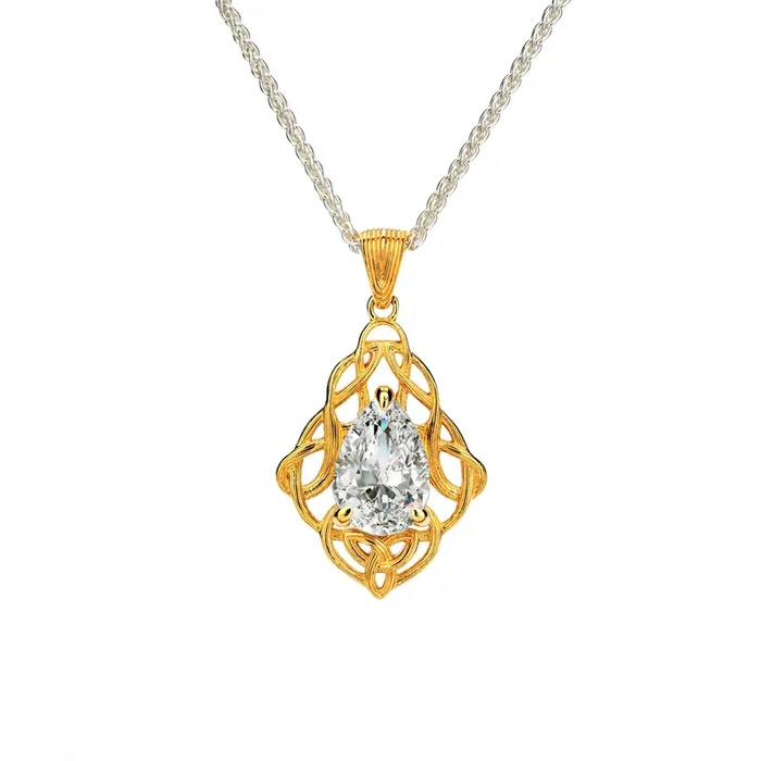 18k Vermeil and White Moissanite Alchemy Pendant
