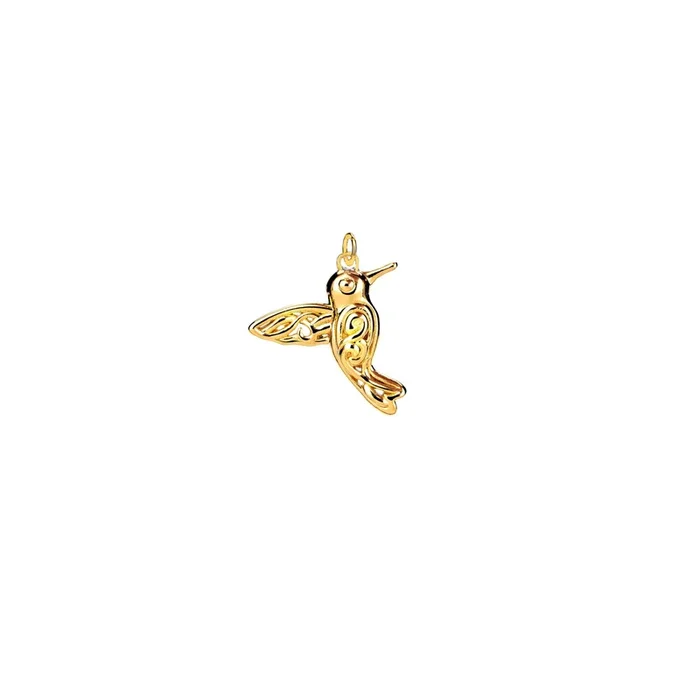 18k Vermeil over Sterling Silver Hummingbird Charm