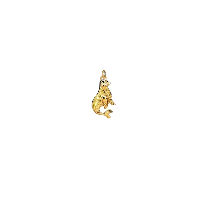 18k Vermeil over Sterling Silver Seal Charm