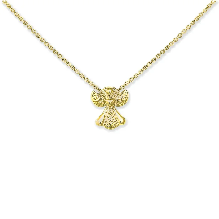 18KT Gold Bonded Sterling Silver Angel Necklace