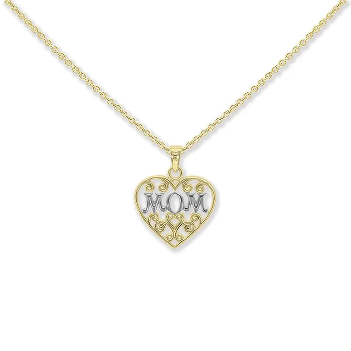 18KT Gold Bonded Sterling Silver Mom Necklace