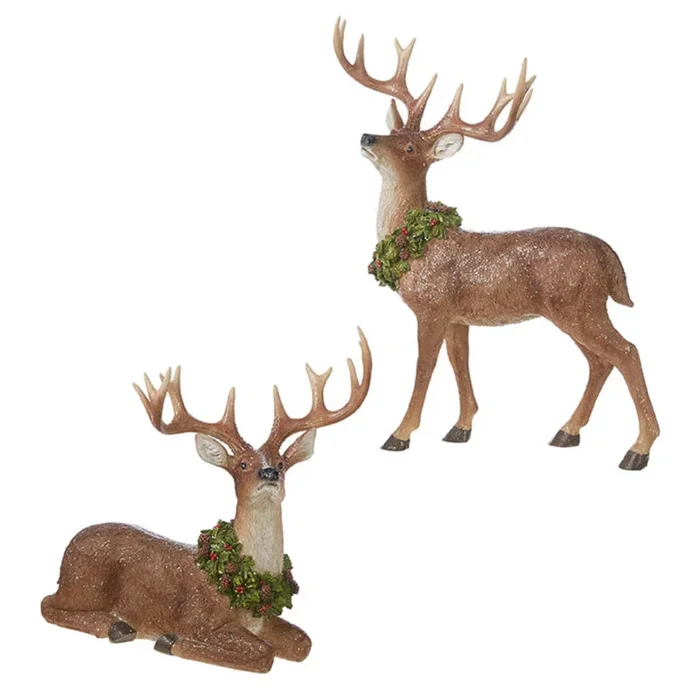 19.5″ Deer with Wreath *In-Store Pickup Only*