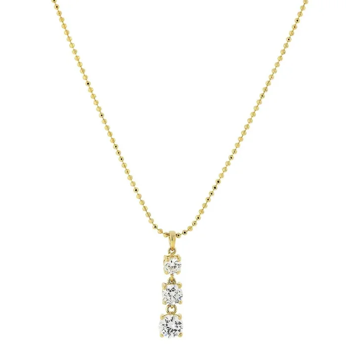 1928 Jewelry Cubic Zirconia Drop Necklace 18″