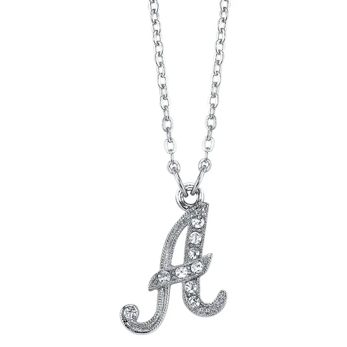 1928 Jewelry European Crystal Initial Necklace 16″ + 3″ Extender