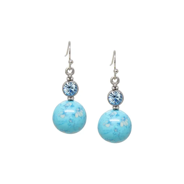 1928 Jewelry Marblesque Baubles & Crystals Drop Earrings – Small