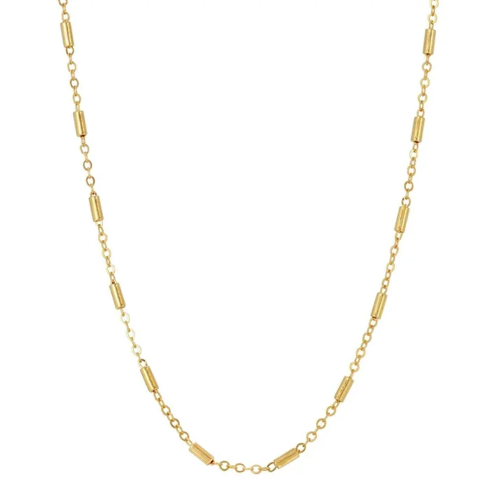 1928 Jewelry Tube Link Chain Necklace 16″