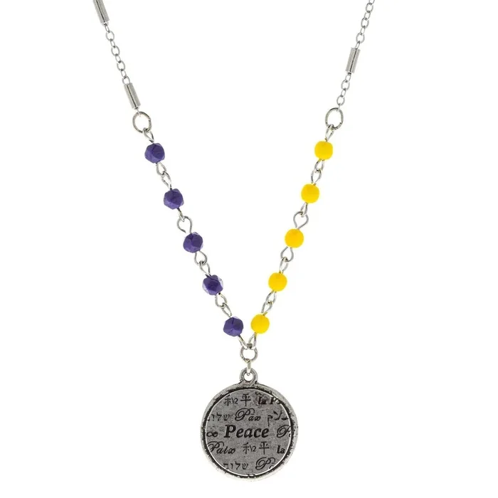 1928 Jewelry Ukraine Peace Pendant Necklace 15″ + 3″ Extender