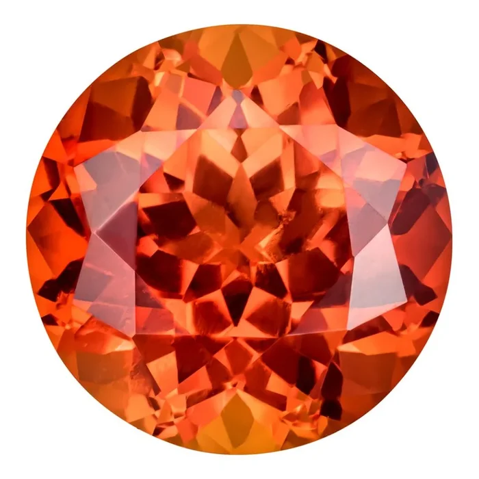 2.01 Carat Round Cut Lab-Created Padparadscha
