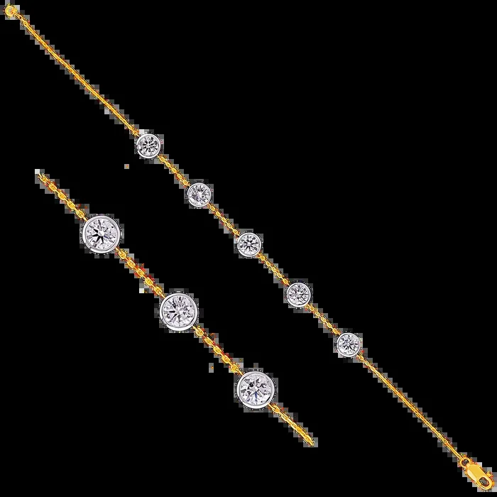 2.68CTW VVS/EF IGI Certified Lab Grown Diamond Bracelet in 18K Gold
