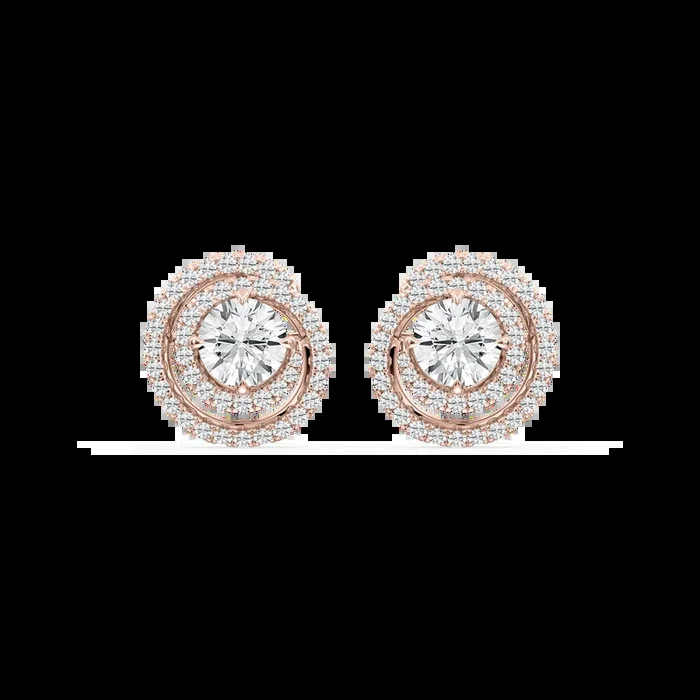 2 ⅞ ctw Round Lab Grown Diamond Swirl Stud Earrings