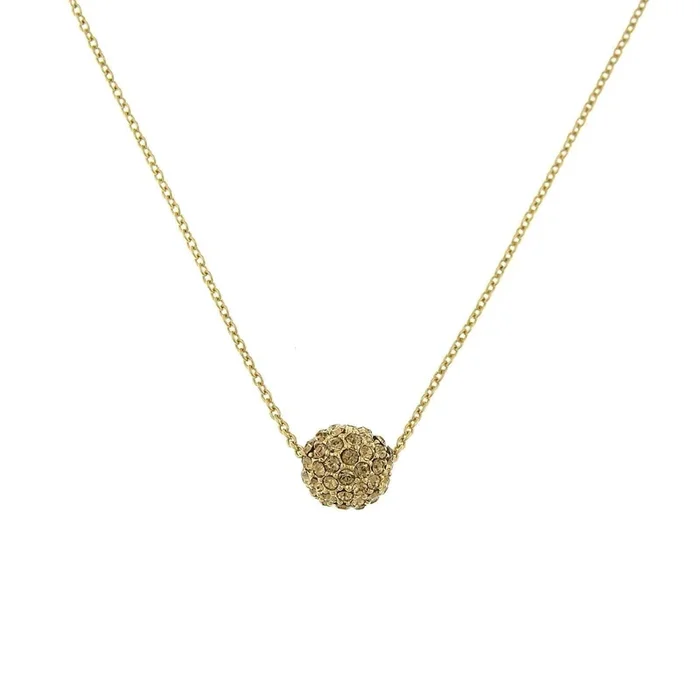 2028 Jewelry Crystal Fireball Pendant Necklace 16″