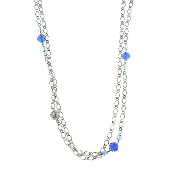 2028 Jewelry Lux Cut Bead Long Necklace 42″