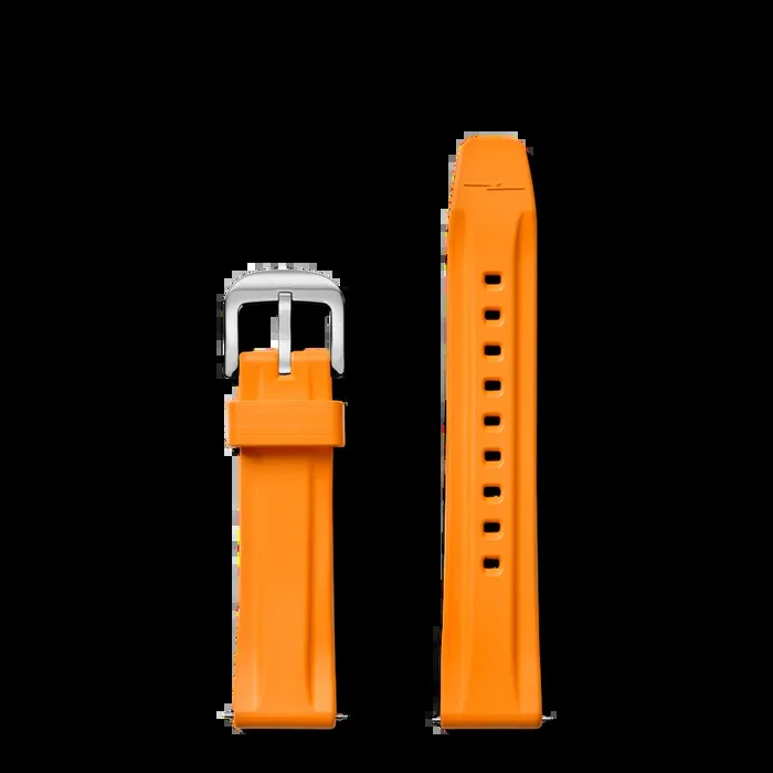 20mm Orange Rubber Watch Strap – Orange