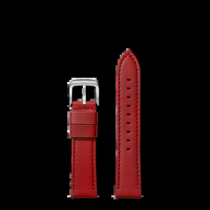 20mm Pop Red Leather Watch Strap – Pop Red