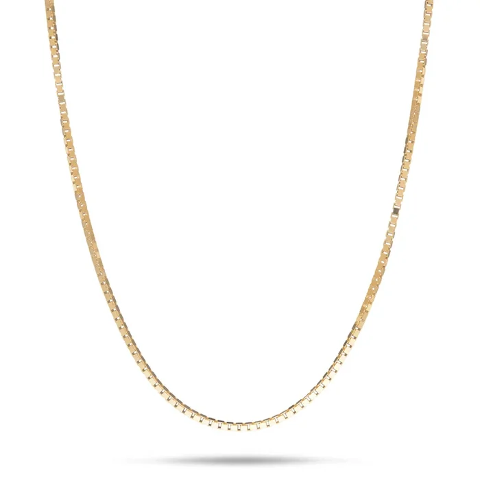 22″ Adjustable 0.85mm Box Chain in Gold