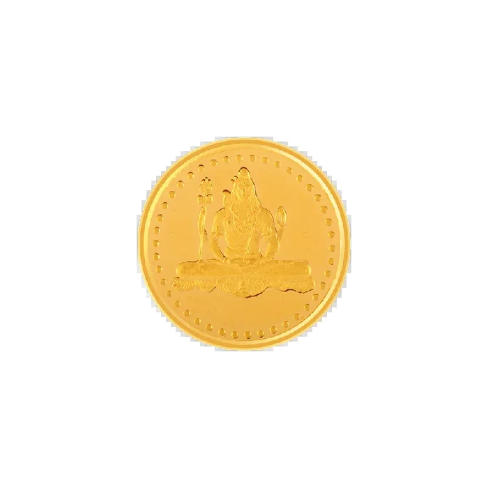 22k (916) 5 Gm Shiv Yellow Gold Coin