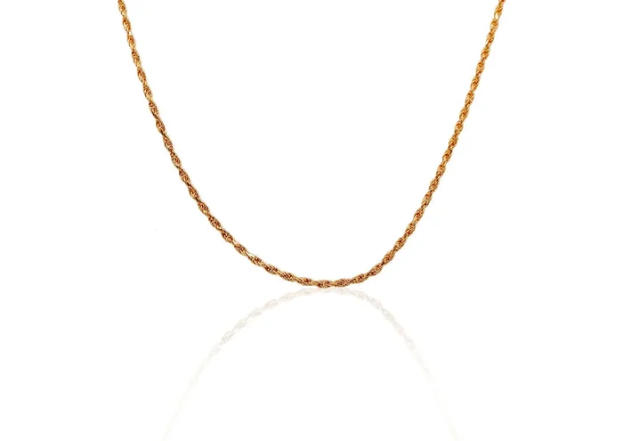22Kt Gold Rope Chain Necklace