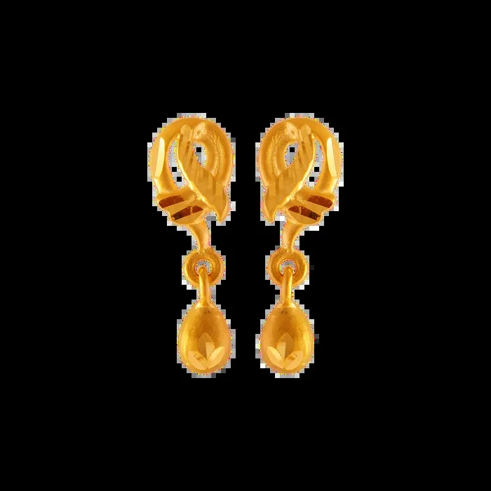 22KT Yellow Gold Clip-on Earrings For Women