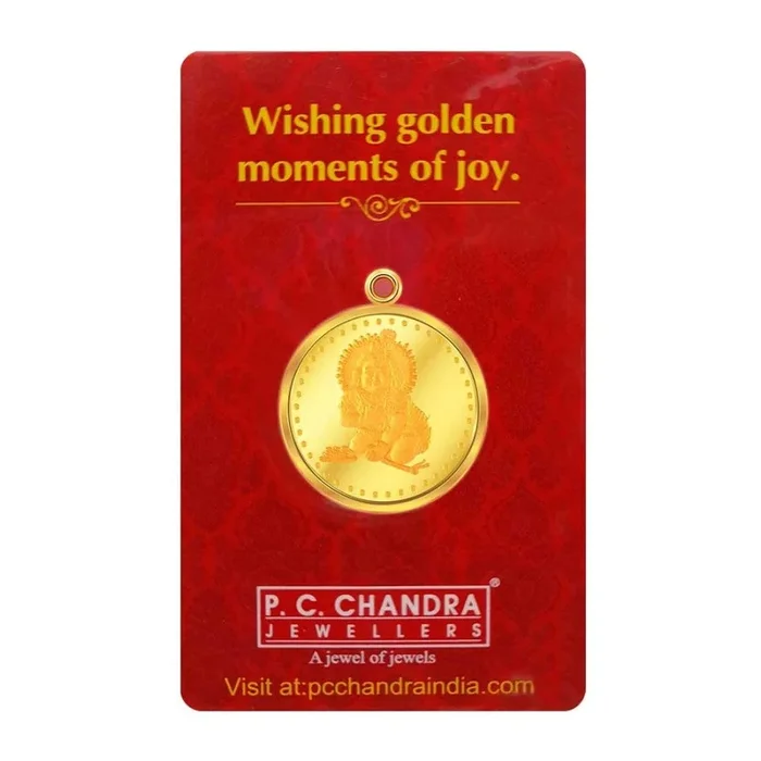 24k, 5 Gm Balgopal Motif Gold Coin Pendant
