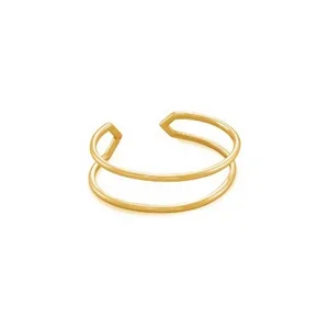 24Kt Gold Double Banded Arrow Bangle