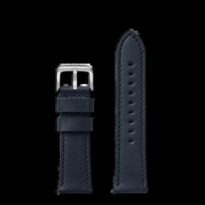 24mm Navy Leather Watch Strap – Navy