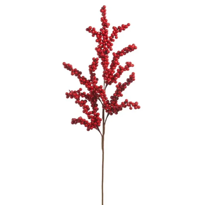 28.5″ Red Berry Spray