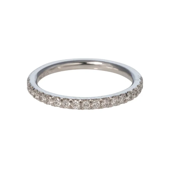 .29ctw Diamond Micro Pavé 14K White Gold Halfway Band